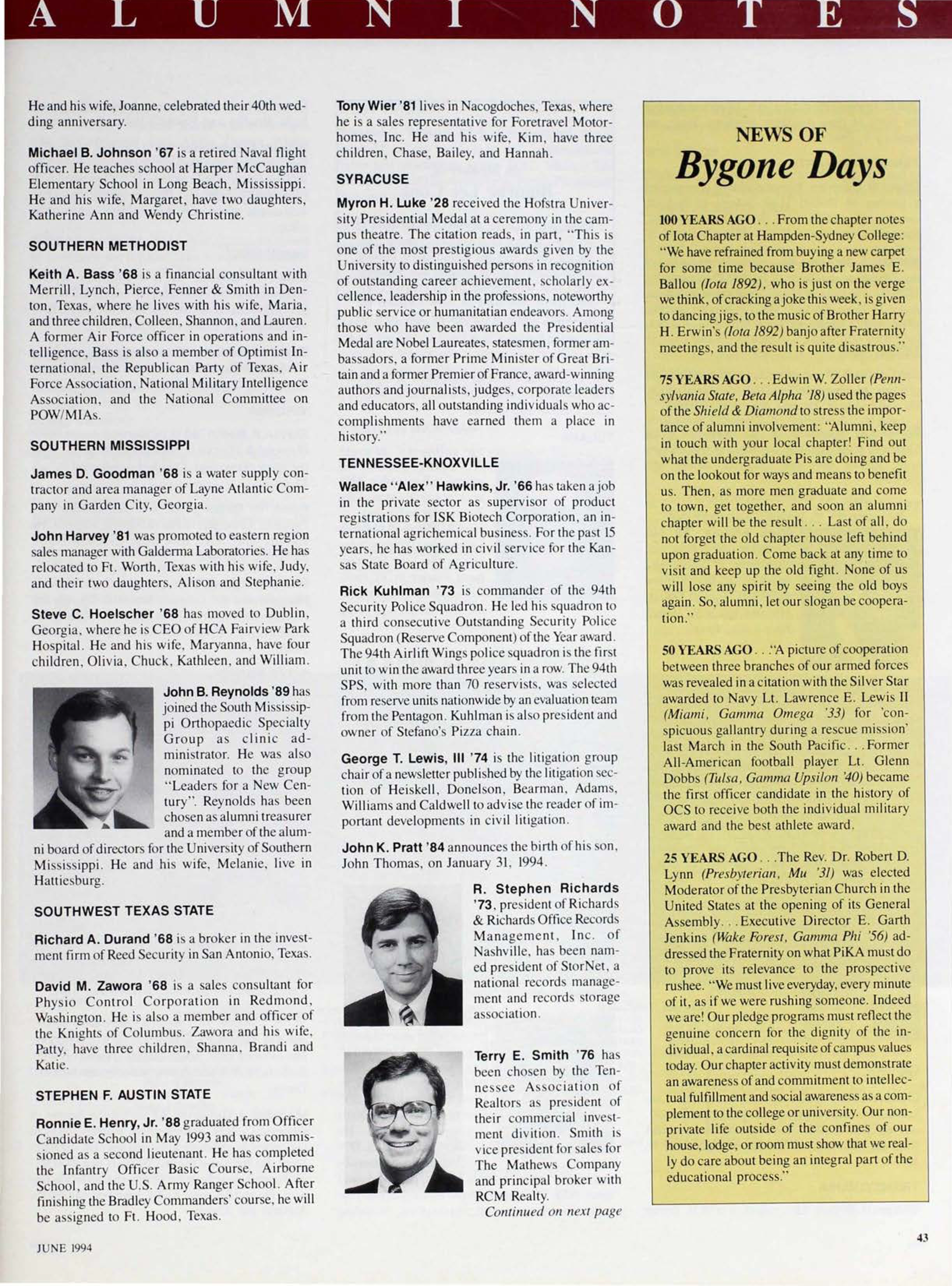 News of Bygone Days, June 1994